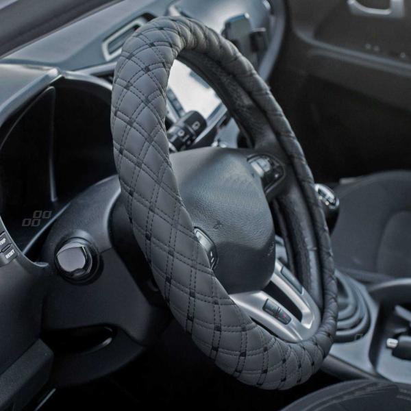 Xkeribom Lenkradbezug 37-38cm Lenkradschoner Lenkradschutz Aufsteckbare Lenkradabdeckung